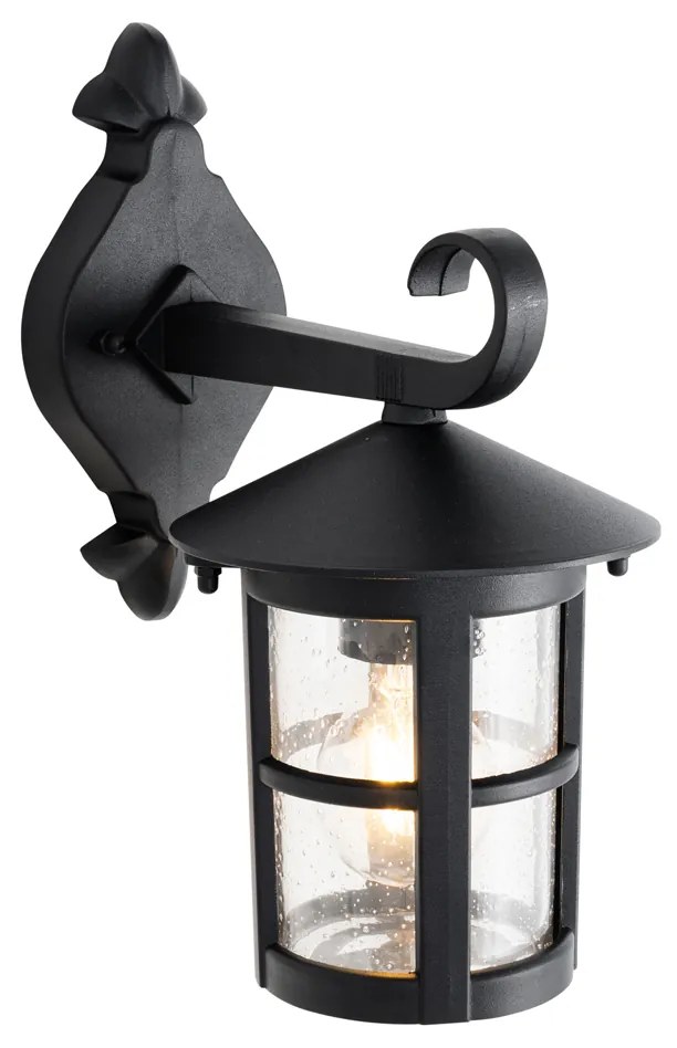 Lanterna da parete classica per esterni nera IP44 - Herb