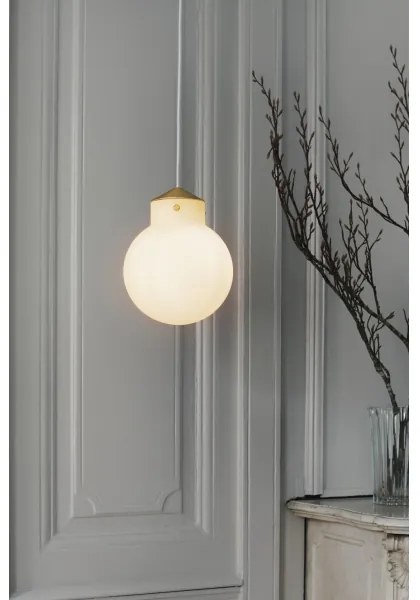Nordlux - Lampadario a sospensione con filo RAITO 1xE27/25W/230V ottone/bianco