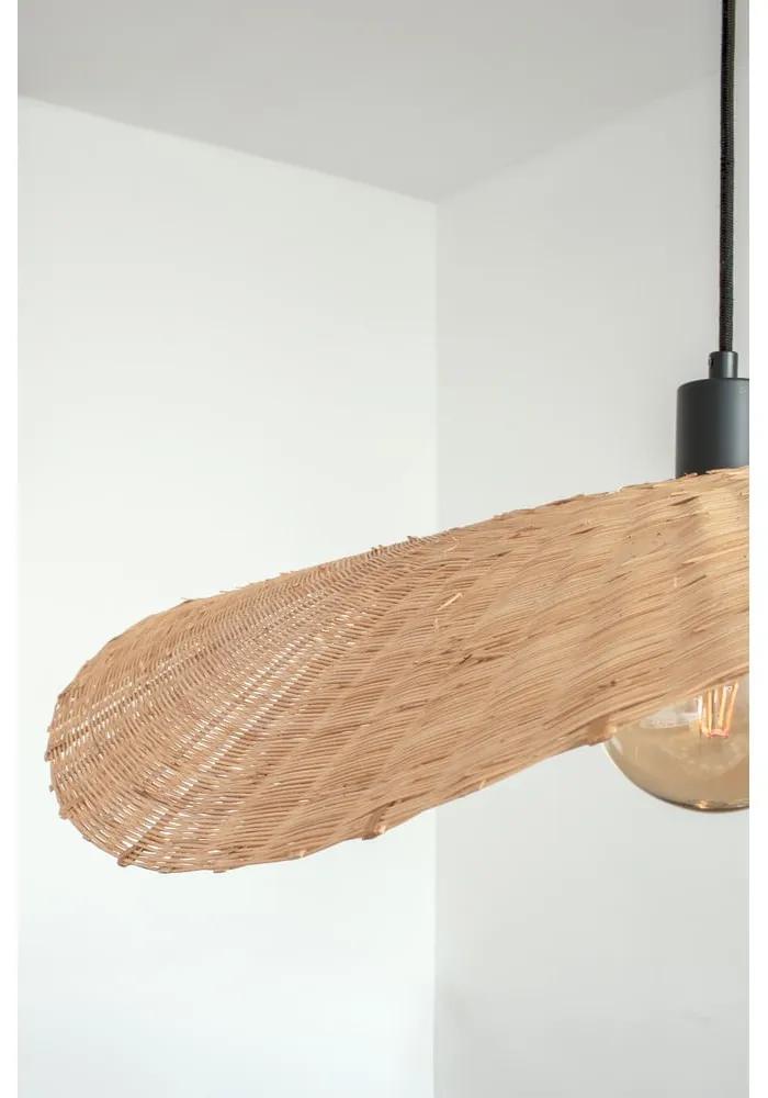 Lampada a sospensione in colore naturale con paralume in bambù ø 70 cm Rayo - Markslöjd