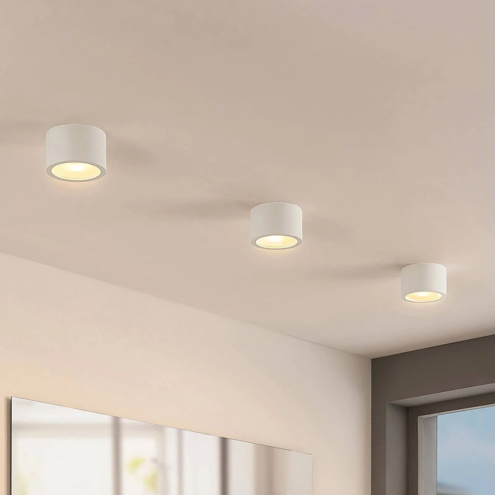 Arcchio faretto Nieva, G9, bianco, rotondo, Ø 10cm, metallo Nieva Arcchio, dimmerabile, Bianco / Opale, Corridoio, Alluminio, Moderno, Downlight