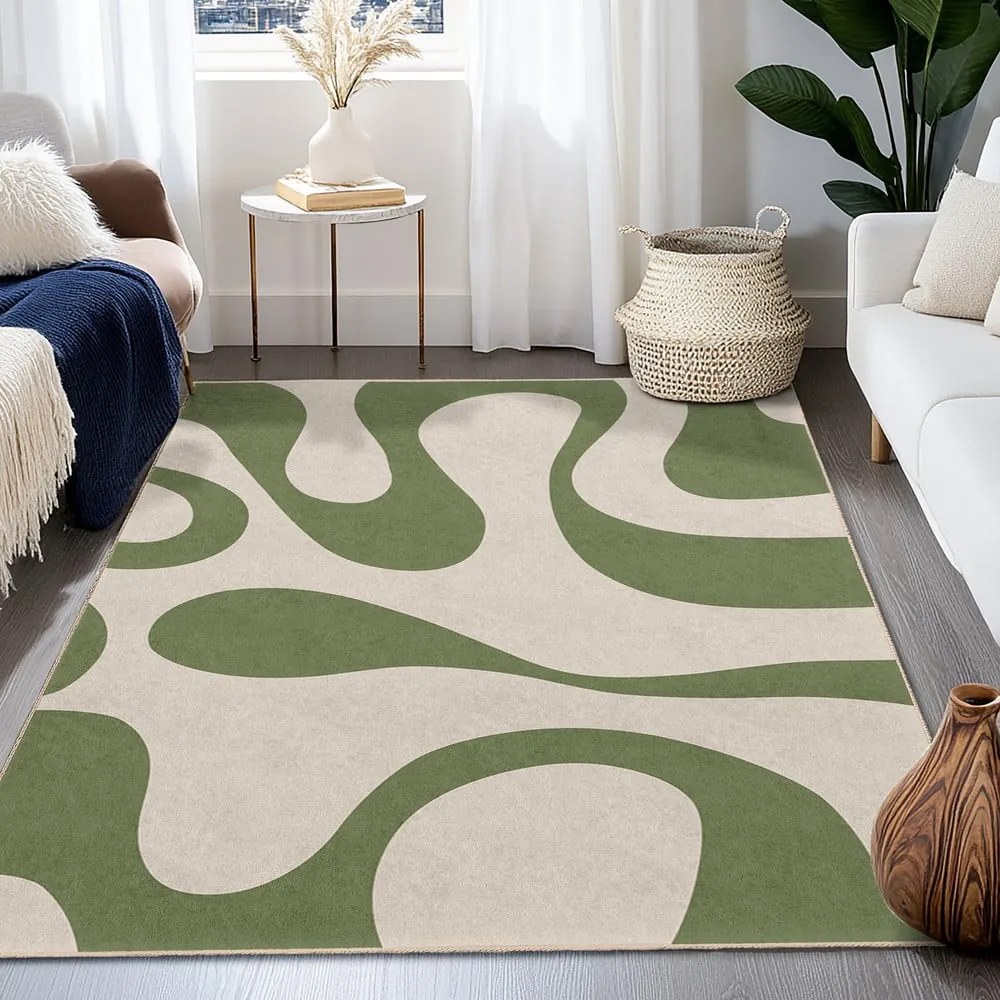 Tappeto verde lavabile 60x100 cm Matcha Latte – Mila Home