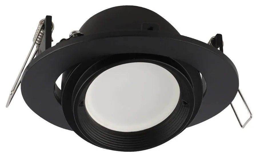 Portafaretto GU10 e MR16 Orientabile Tondo Foro Ø95mm Nero