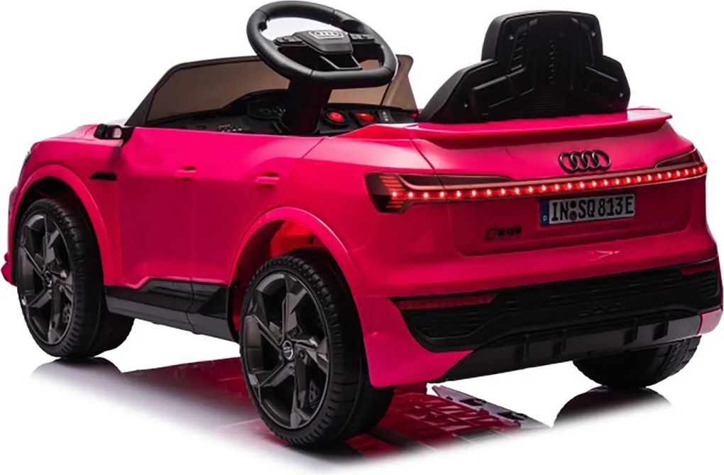 Macchina Elettrica per Bambini 12V Licenza Ufficiale Audi SQ8 E-Tron con Telecomando e Sedile Pelle Rosa...