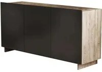 Credenza di colore Antracite e Rovere chiaro mod. Carlile