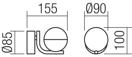 Redo 01-2125 - Applique a LED LUMO LED/6W/230V bianco