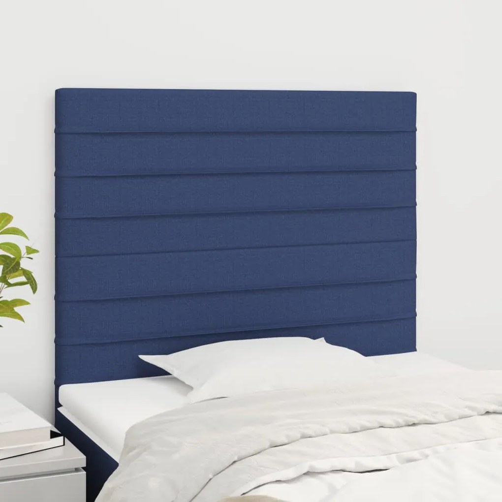 Testiera 2 Pz Blu 80x5x78/88 Cm İn Tessuto /