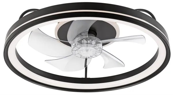 Plafoniera LED con ventilatore FARGO LED/37W/230V nero + +TC