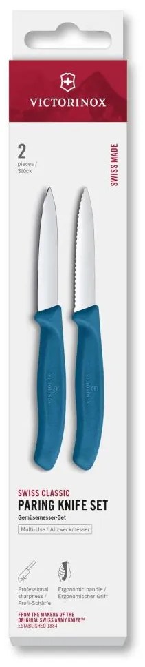 Victorinox - Set di coltelli da cucina per verdure SWISS CLASSIC 8 cm 2 pezzi blu