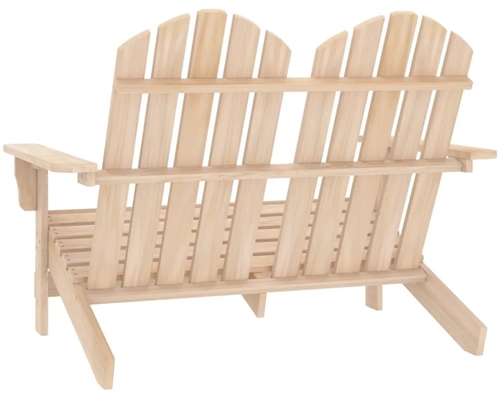 Sedia da giardino adirondack 2 posti in legno massello di abete