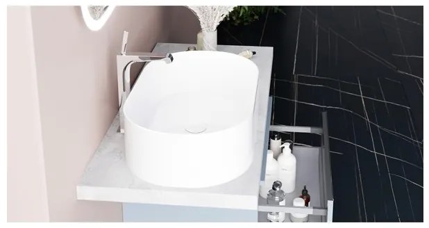 Lavabo Da appoggio Ovale In Ceramica 55x38x14 Cm Bianco Lucido