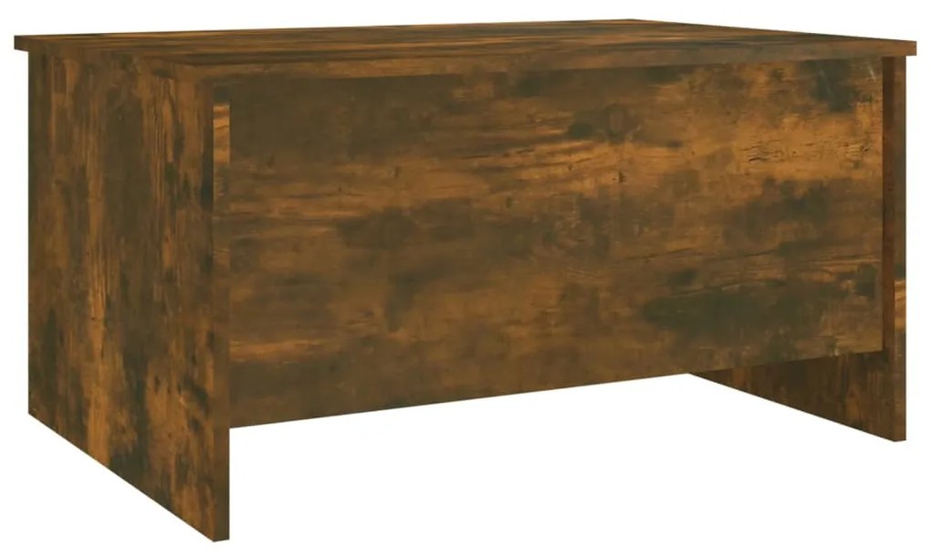 Tavolino salotto rovere fumo 80x55,5x41,5 cm legno multistrato