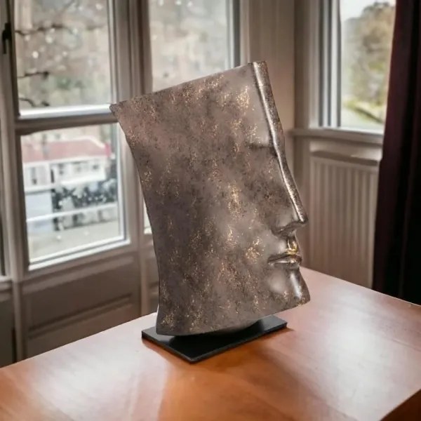 Decorazione da tavolo 29x25x17 cm in resina con finitura ramata