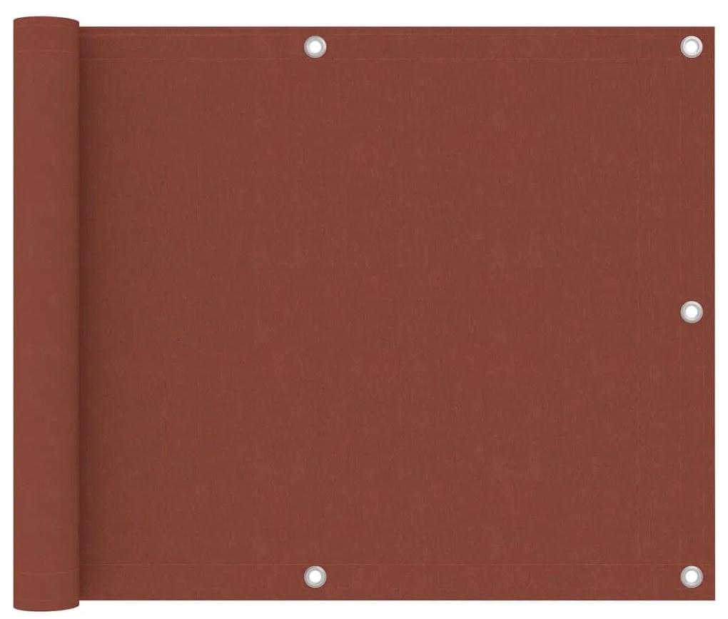 Paravento Da Balcone Terracotta 75x500 Cm Tessuto Oxford /