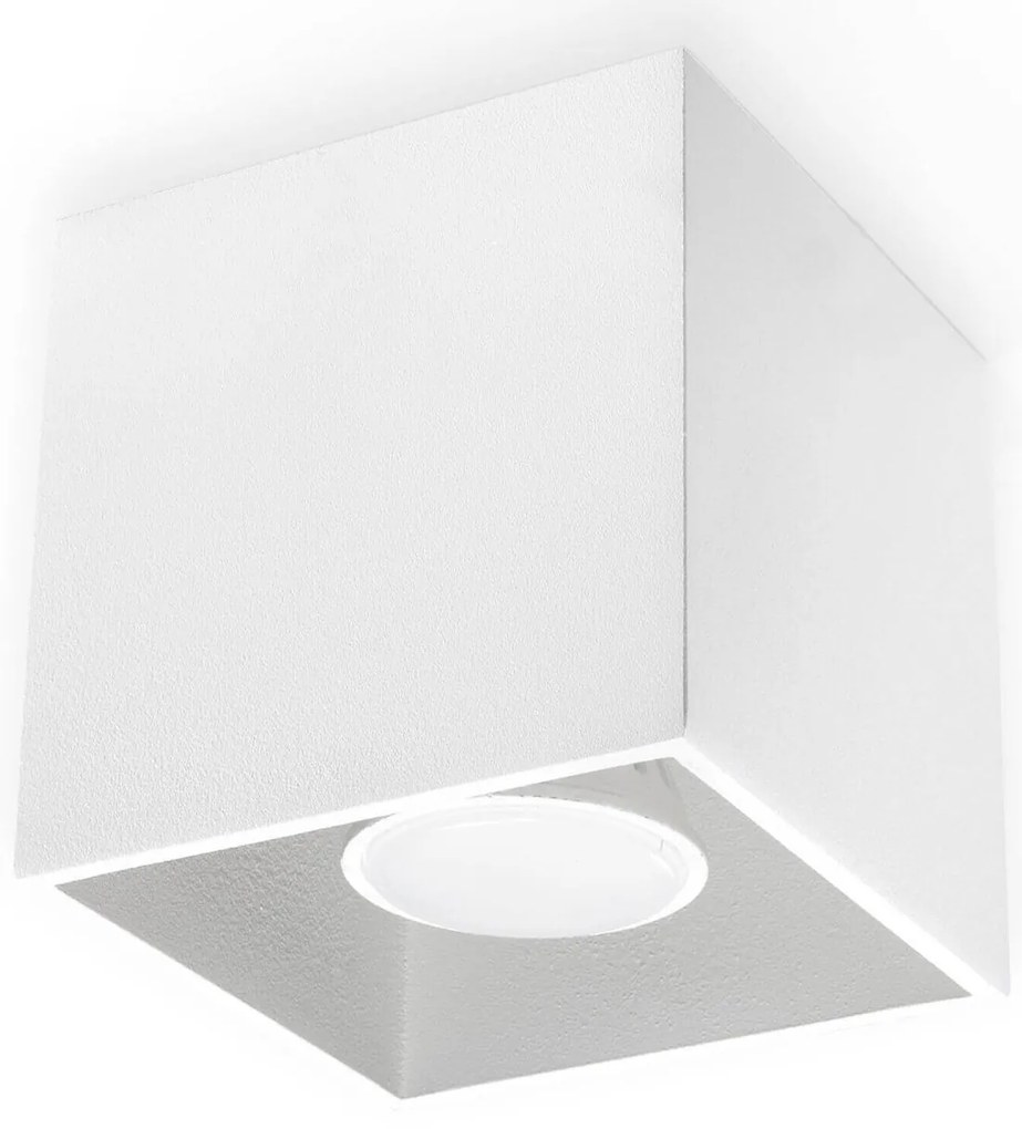 Plafoniera da Soffitto in Alluminio QUAD 1 GU10 Bianca da Interno