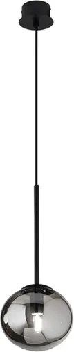 Lampada a sospensione JEWEL in metallo e vetro soffiato D17 cm 1 Luce Nero