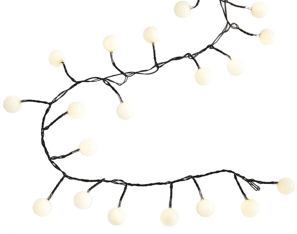 Ghirlanda luminosa natalizia verde con 100 LED bianchi 5m IP44 - Dasher