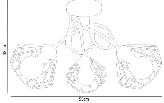 Lampadario a plafone CEED 3xE27/60W/230V