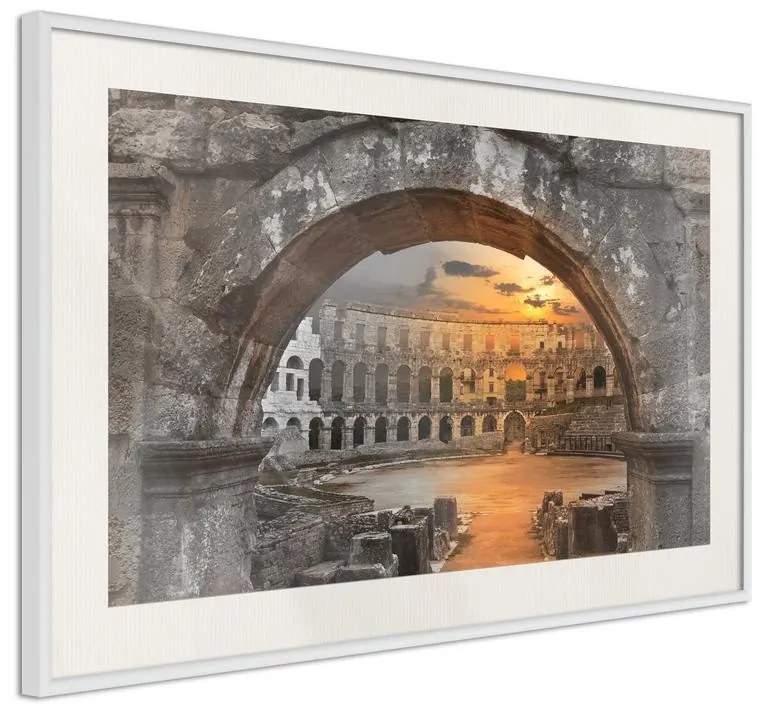 Poster  Sunset in the Ancient City  Cornice Quadri Cornice nera con pass-partout, Larghezza x Altezza Home decor 60x40