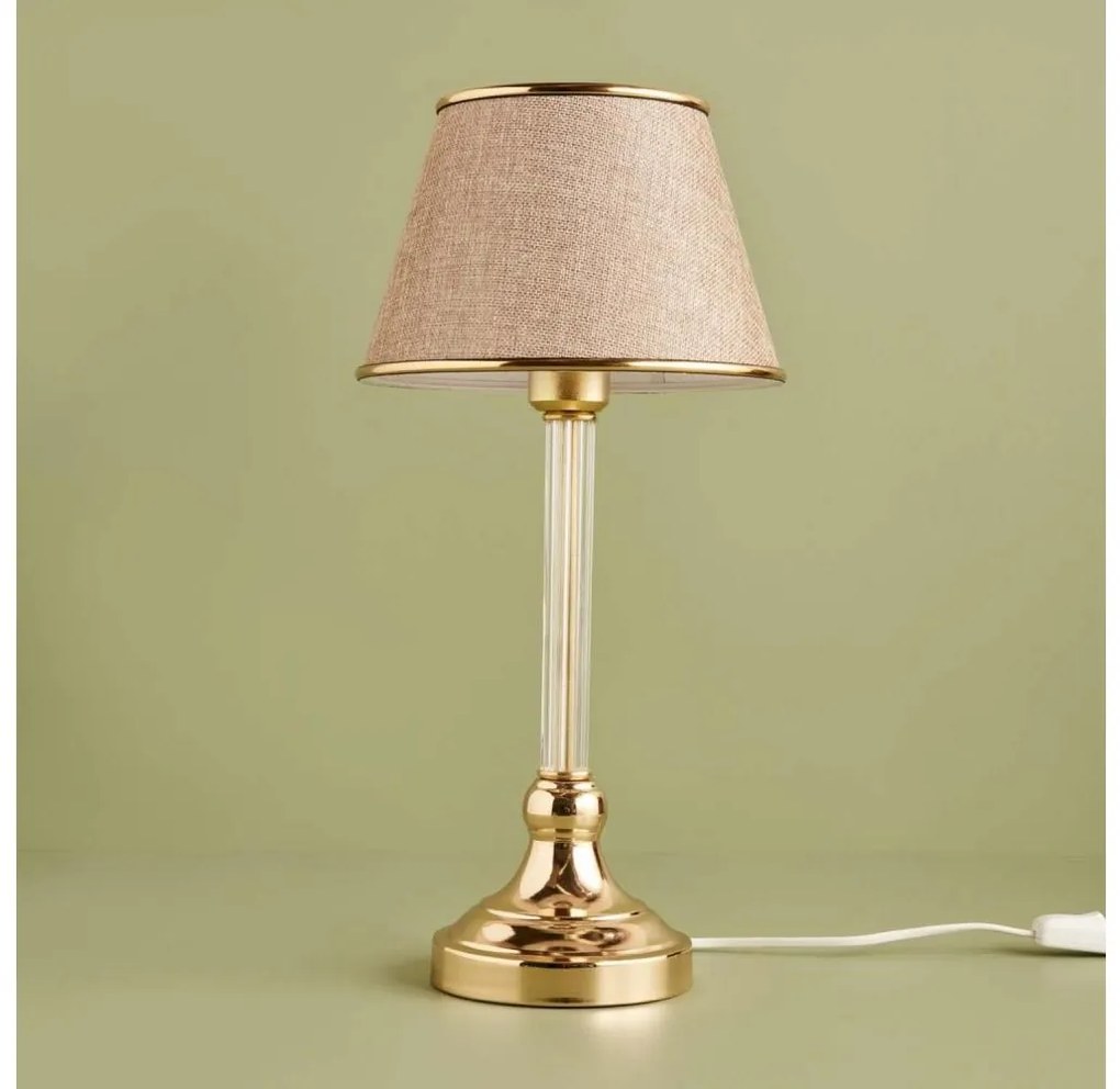 Lampada da tavolo AYD 1xE27/40W/230V beige/oro