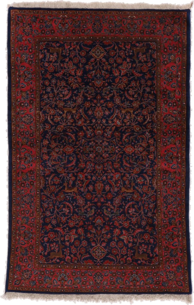 Kashan Tappeto persiano 130x200 (Iran) Annodato A Mano