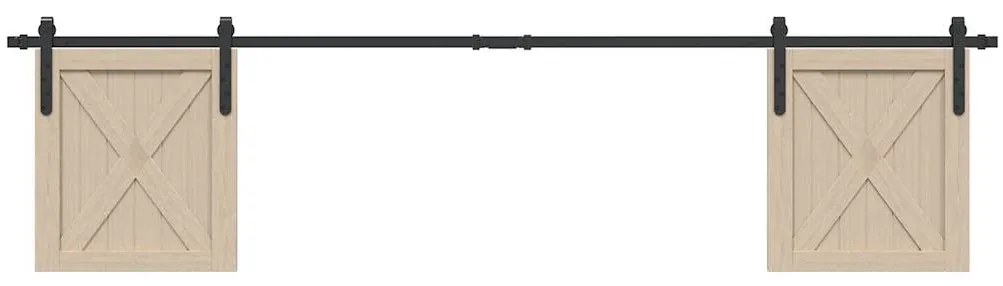 Kit Anta Scorrevole Armadio İn Acciaio Al Carbonio 113 Cm /