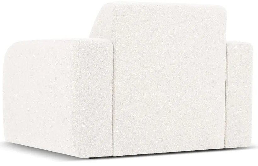 Poltrona bianca in tessuto bouclé Molino - Micadoni Home