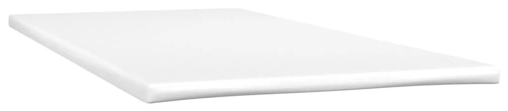 Giroletto Molle con Materasso e LED Bianco 120x190cm Similpelle