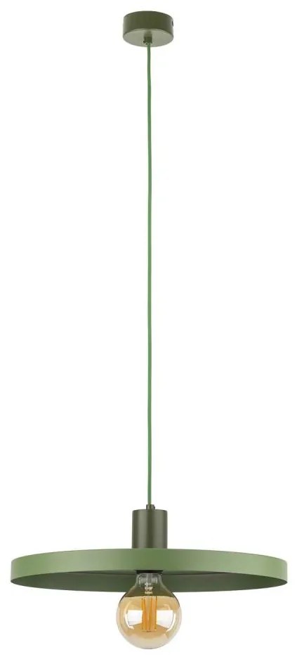 Lampadario a sospensione con filo SILA 1xE27/15W/230V diametro 40 cm verde