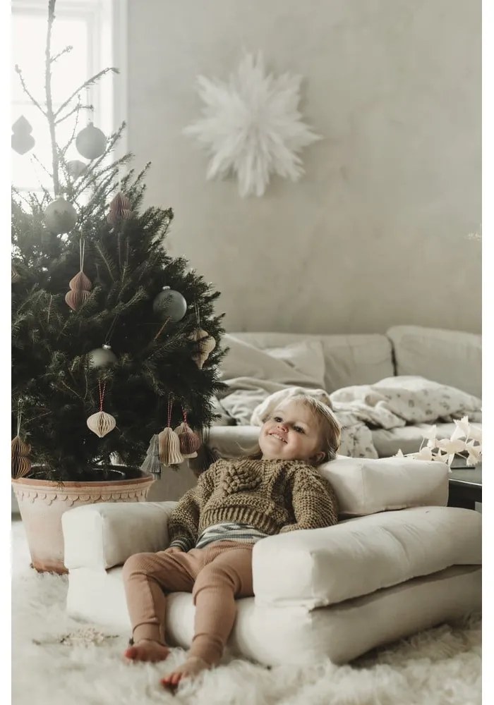 Poltrona pieghevole per bambini con sgabello Creamy Mini Cube - Karup Design