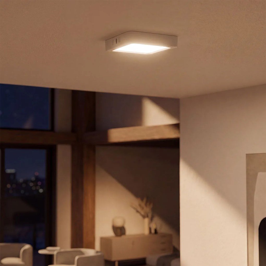 Plafoniera LED Quadrata 18W 215x215mm CCT Bianco Variabile - LEDISENS Colore Bianco Variabile CCT