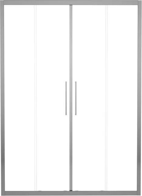 Porta doccia scorrevole L 157-161 cm x H 195 cm per nicchia in vetro trasparente SP. 6 mm, profilo lucido cromo, serie Record