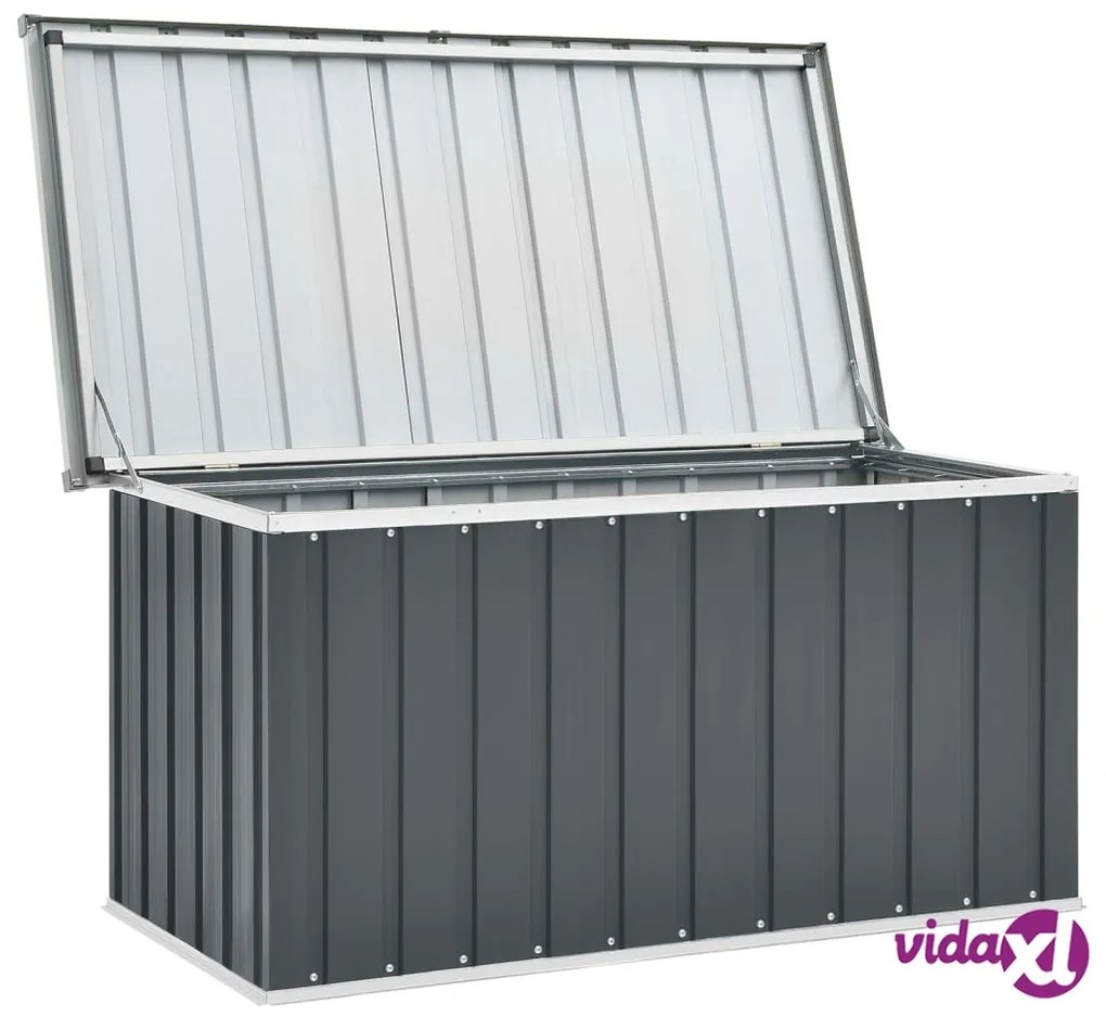 vidaXL Baule da Giardino Grigio 129x67x65 cm