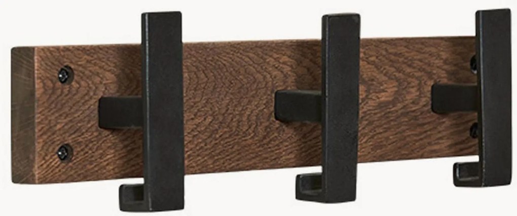 Appendiabiti da parete in legno di quercia Harlem