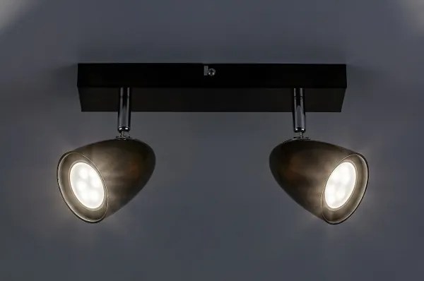 Rabalux 73017 - Faretto PERICO 2xGU10/5W/230V nero