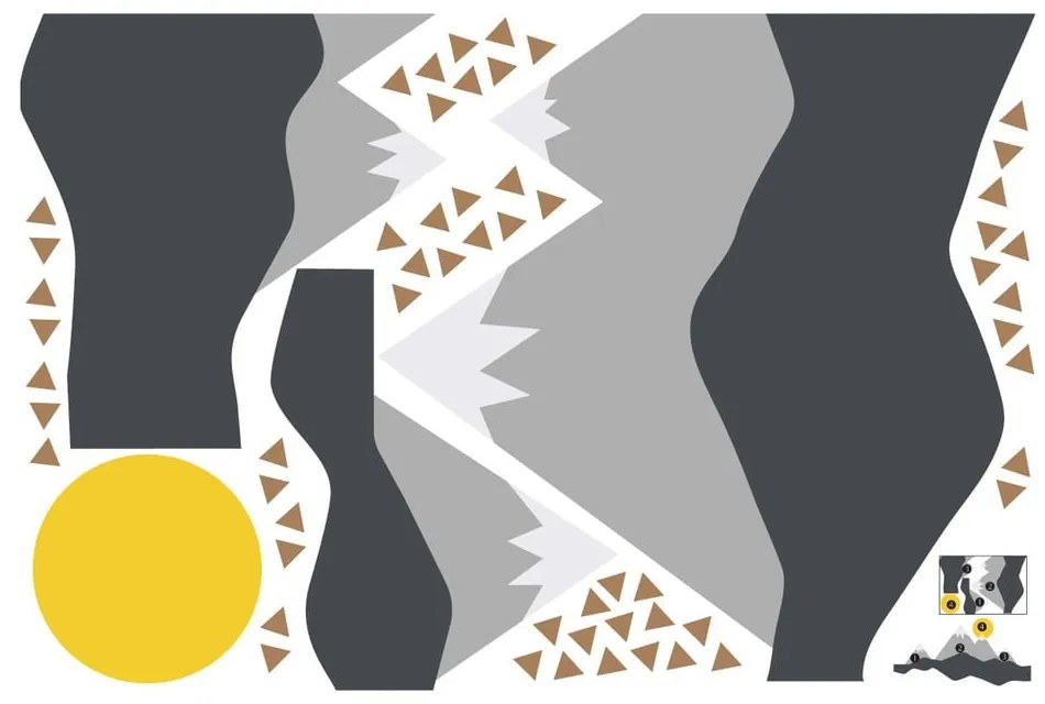 Adesivo murale Bambino gigante Adesivo Scandinavo Montagne Nordika - Ambiance