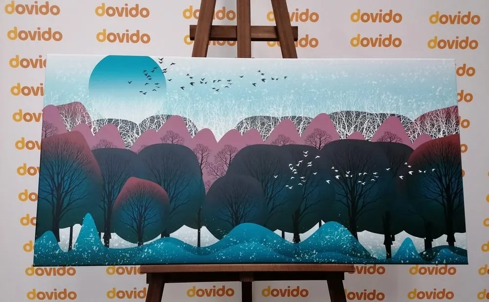 Quadro su tela – Design moderno della giungla