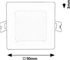 Rabalux 71236 - Lampada LED da incasso SHAUN LED/3W/230V 9x9 cm bianco