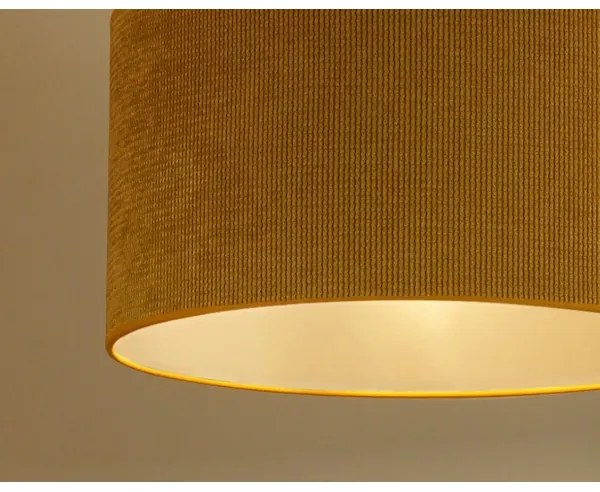 Duolla - Lampadario a sospensione con filo CORDUROY 1xE27/15W/230V diametro 40 cm giallo