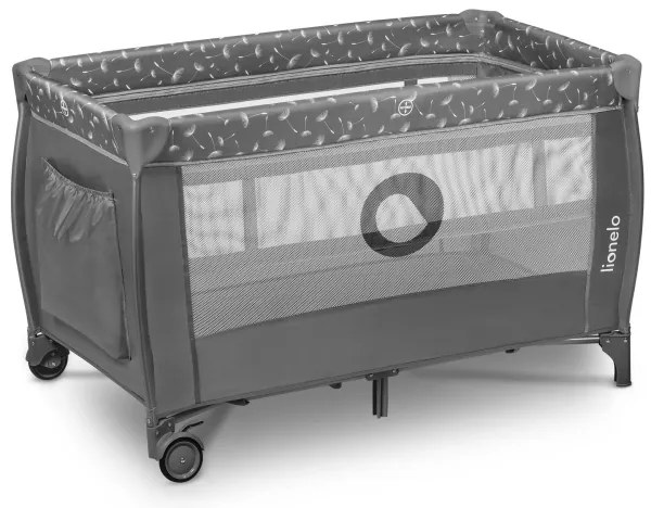 Lionelo - Lettino da viaggio STEFI PLUS Grigio/Bianco