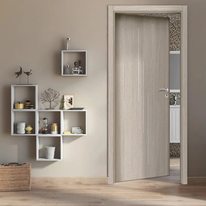 Porta battente Cedar Inserti beige L 60 x H 210 cm sinistra