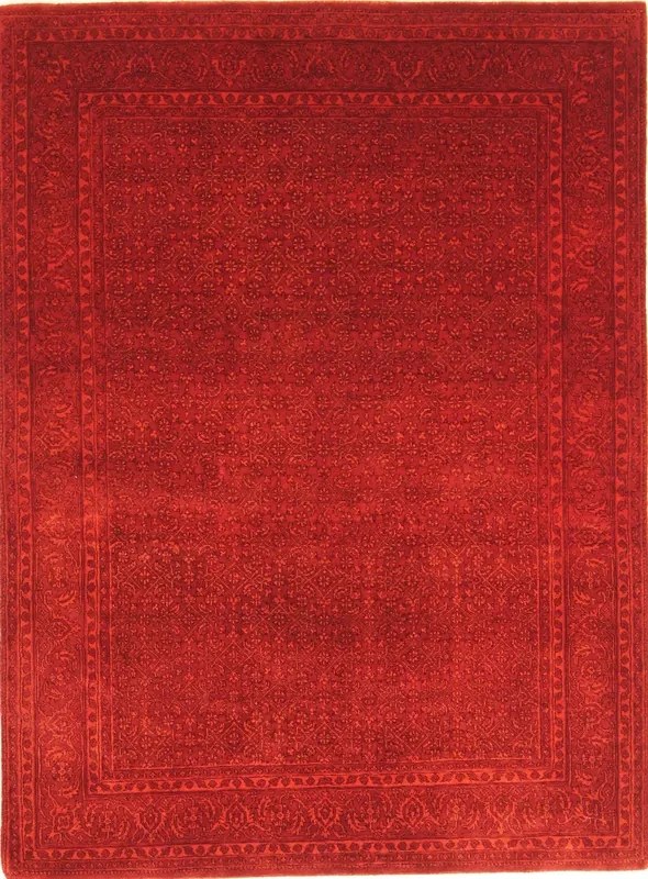 Loribaft Tappeto orientale 150 x 200 Rosso (Indian) Annodato A Mano