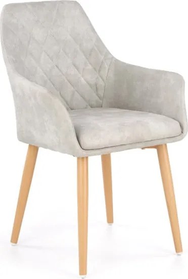 Sedia imbottita K287 grigio - H 85 cm