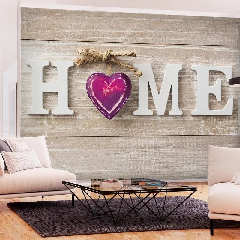 Fotomurale adesivo  Home Heart (Violet)  Larghezza x Altezza Home decor 343x245