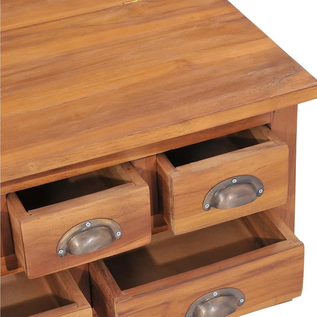 Tavolino con ripiano ribaltabile 65x64x35 cm in legno di teak