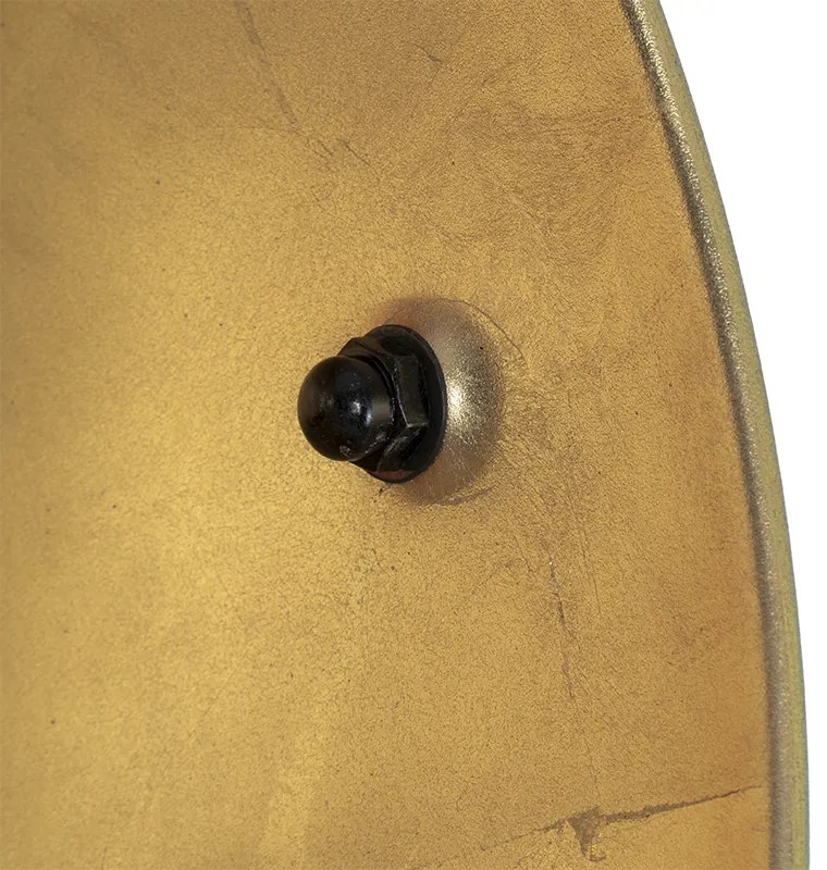 Lampada da terra nera con oro 42 cm treppiede regolabile - Magnax