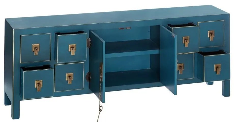Cassettiera bassa blu 130x50,5 cm Oriente - Ixia