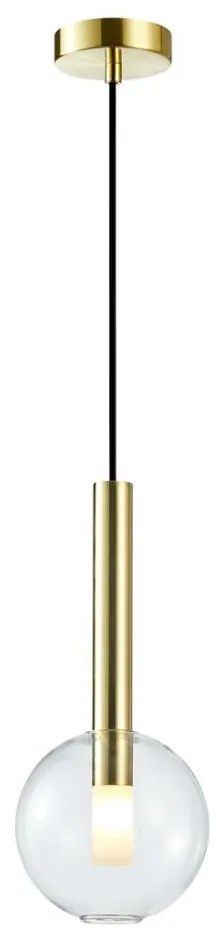Lampadario a sospensione con filo NIKO 1xG9/9W/230V diametro 15 cm oro