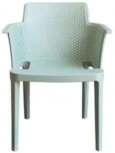 Poltrona Cathy - Poltrona impilabile in polipropilene - Dimensioni: 60x58x76.5cm, Verde chiaro