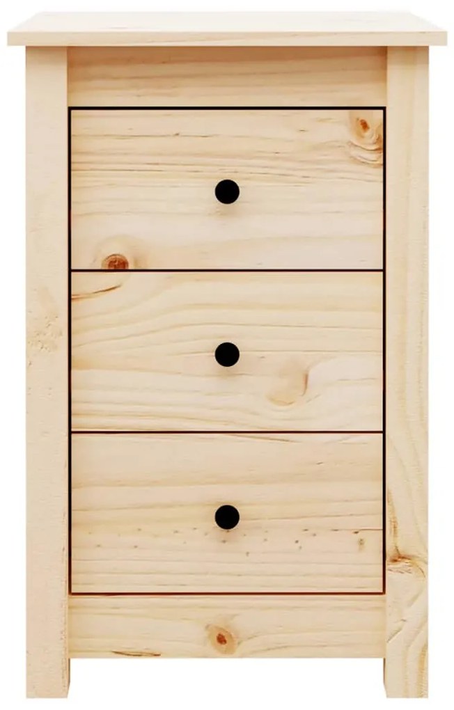 Comodino 40x35x61,5 cm in legno massello di pino