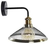 Lampada da Parete DKD Home Decor Nero Dorato Metallo 220 V 50 W (27 x 28 x 28 cm)